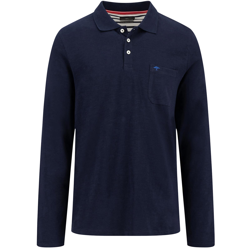Fynch Hatton Long Sleeve Heavy Slub Polo